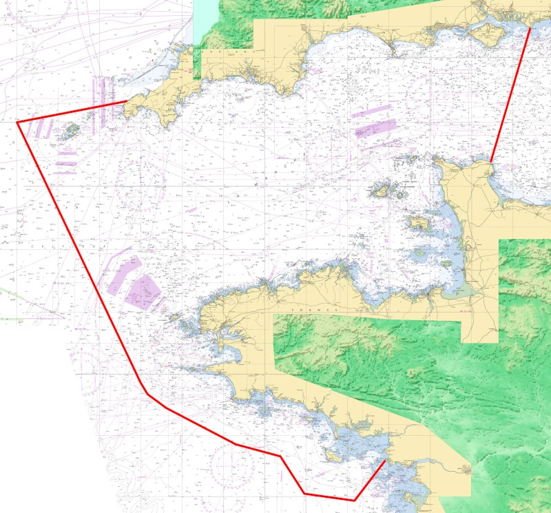 Zone de navigation école de croisière